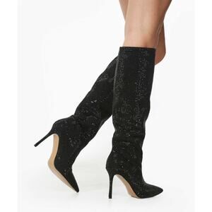 Alias Mae Bossy Sequin Knee High Boots in Black 38
